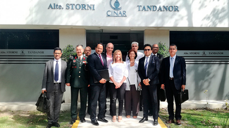 La delegación india en su visita a Tandanor. Foto: Ministerio de Defensa