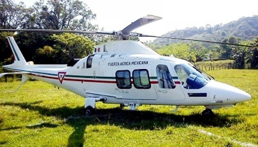 Foto nota detectan irregularidad de  Agusta Westland AW109SP en Mexico