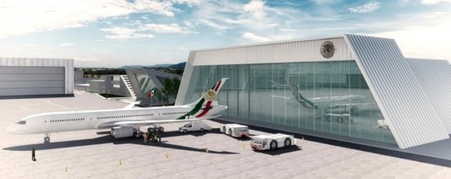 Mexico avion predindencial hangar BNKR Arquitectura
