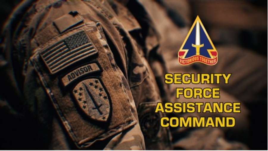 Material promocional del Comando de Asistencia a la Fuerza de Seguridad. Foto: Ejército de EEUU
