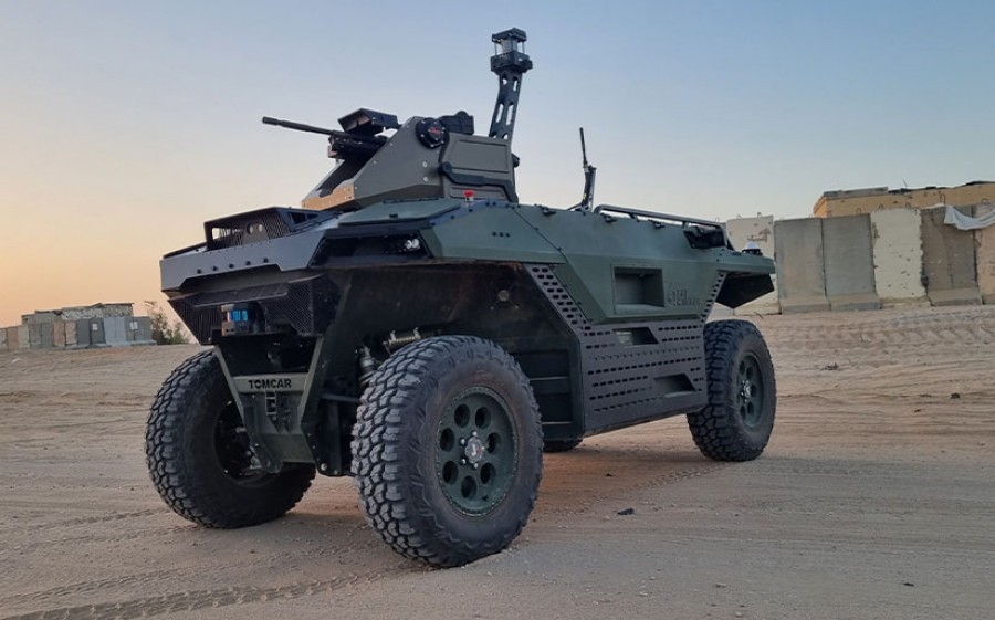 Vehículo terrestre no tripulado y armado Rex MK II. Foto: IAI