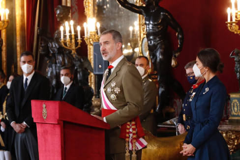 Rey felipe VI en la pascua militar