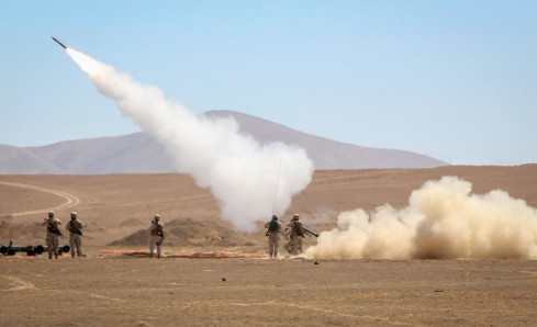 Disparo de misil Mistral foto Ejército de Chile