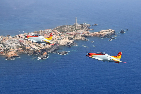 Dos pc21 sobre el cabo de palos en murcia