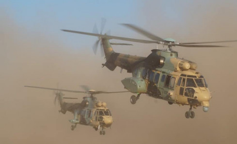 Helicópteros Cougar en el ejercicio Chusca Foto Ejército de Chile