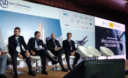 Javier Escribano, Ignacio Mataix, Joaquín Ortíz y Juan Escriña en el Sevilla Summit 2023