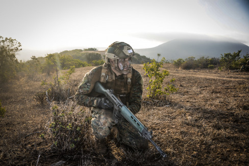 Alumno de la Escuela Militar en período de instrucción en Pichicuy Foto Ejército de Chile