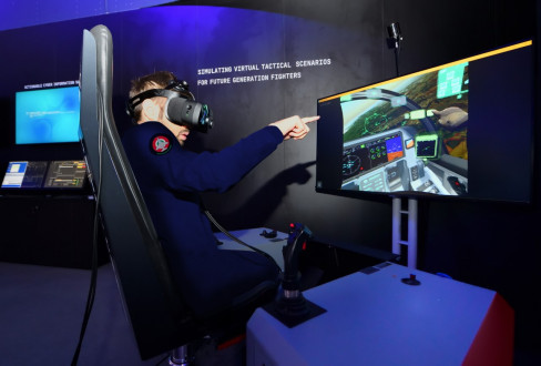 Simulación de vuelo. Foto Leonardo