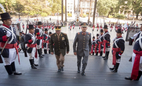 Visita del general Iturriaga a Argentina Foto Ejército de Chile