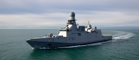 Recreación de una corbeta de Fincantieri. Imagen Fincantieri