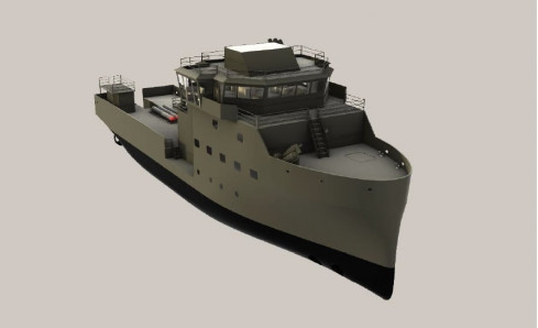 Imagen conceptual del buque de trabajo Imagen Saltech