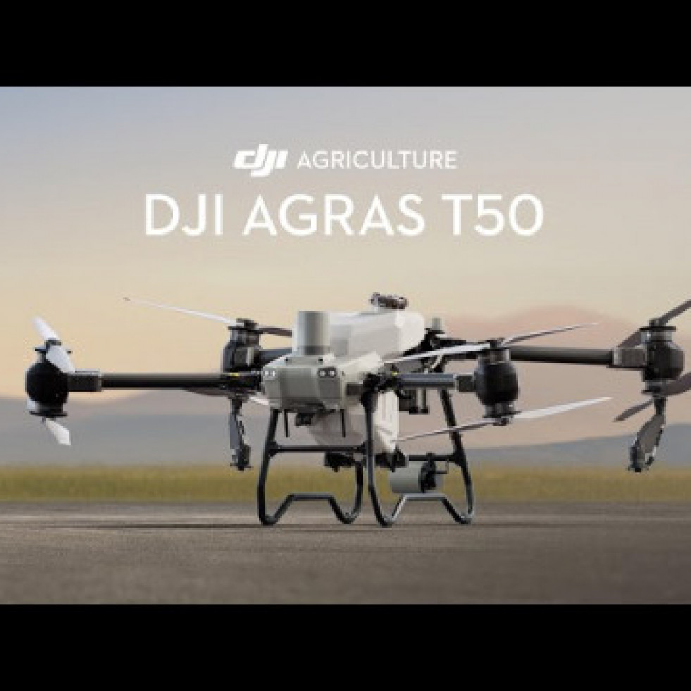 DJI presenta Agras T50, un dron de pulverización capaz de cargar 40 litros de productos fitosanitarios