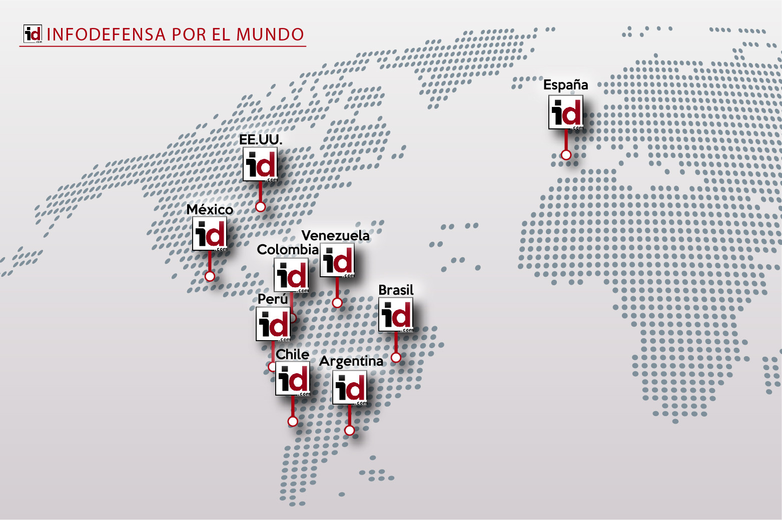 Mapa de corresponsales en Latinoamérica