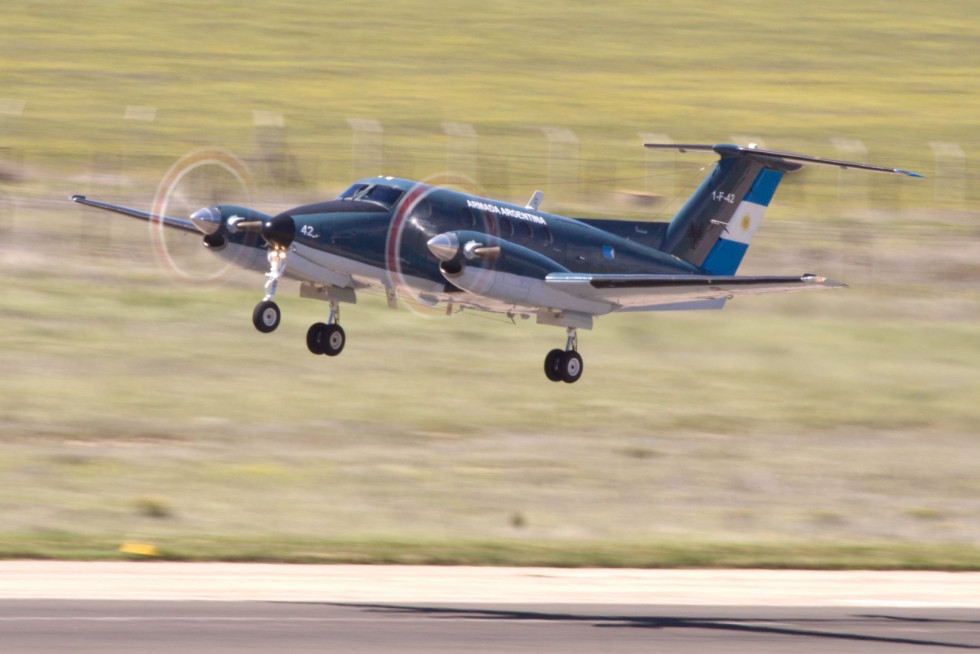 Beechcraft B-200 Super King Air de la Armada Argentina. Foto ARA