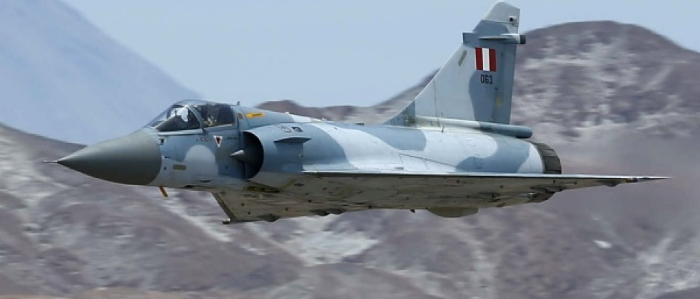 Caza Mirage 2000 de la Fuerza Aérea del Perú. Foto Ministerio de Defensa del Perú