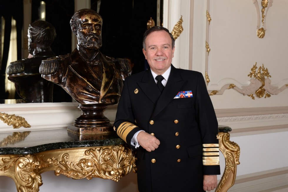 Comandante en Jefe de la Armada de Chile, almirante Julio Leiva Molina. Foto Armada de Chile