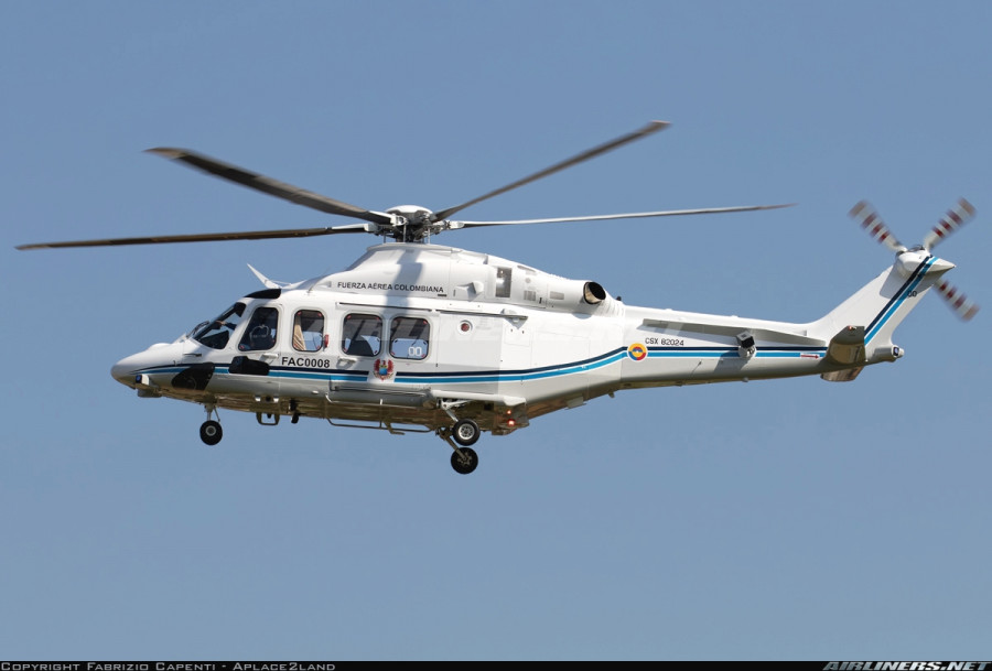 Nuevo helicóptero presidencial de Colombia. Foto Airliners.net
