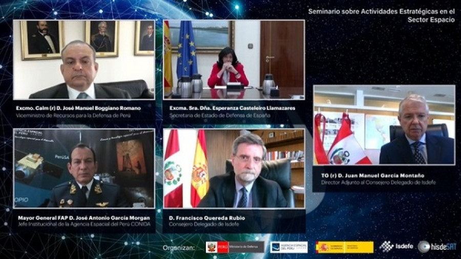 Seminario sobre actividades estratégicas en el sector Espacio. Foto Ministerio de Defensa del Perú