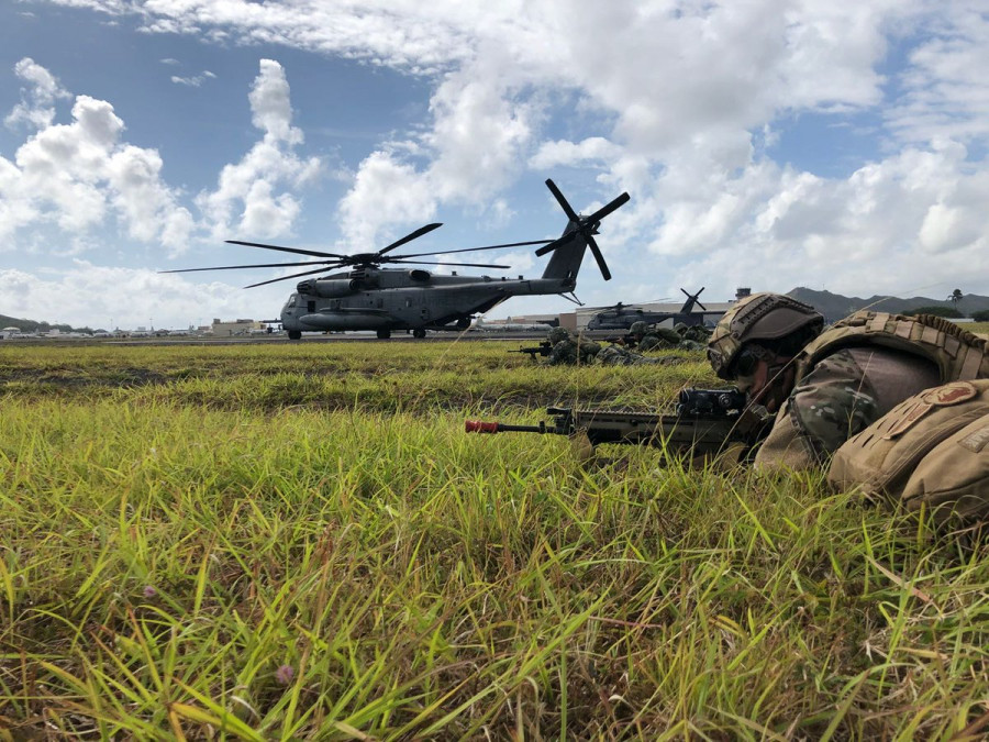 Infantes de Marina de Chile en el ejercicio multinacional Rimpac 2018. Foto US Navy