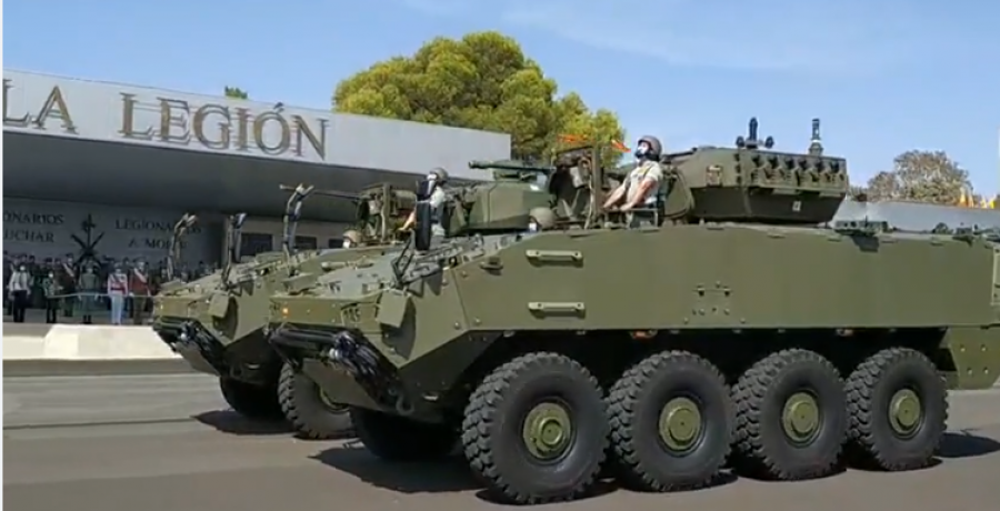 Demostradores del VCR 8x8 Dragón en la Brigada de la Legión. Foto Ejército de Tierra