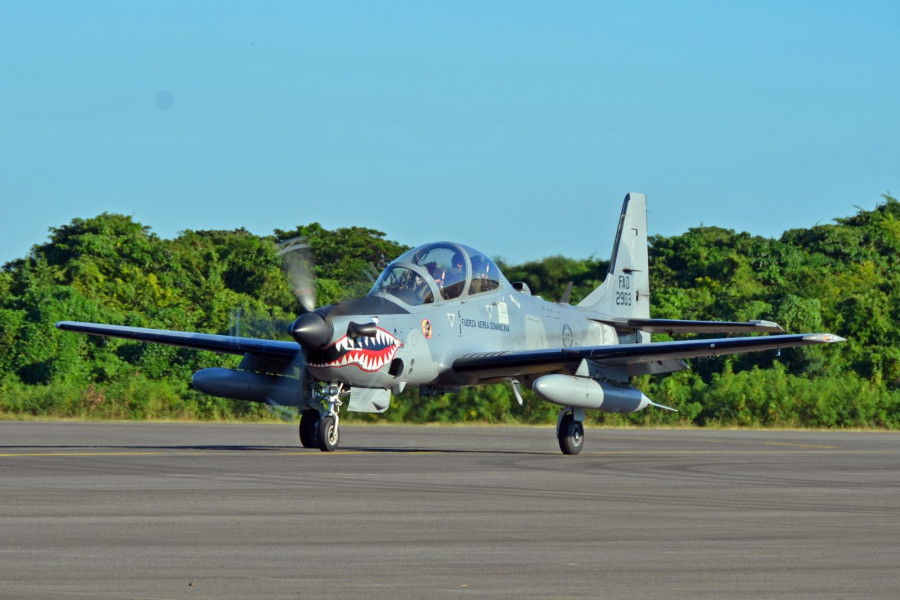 Super Tucano de la Fuerza Aérea Dominicana. Foto FAD