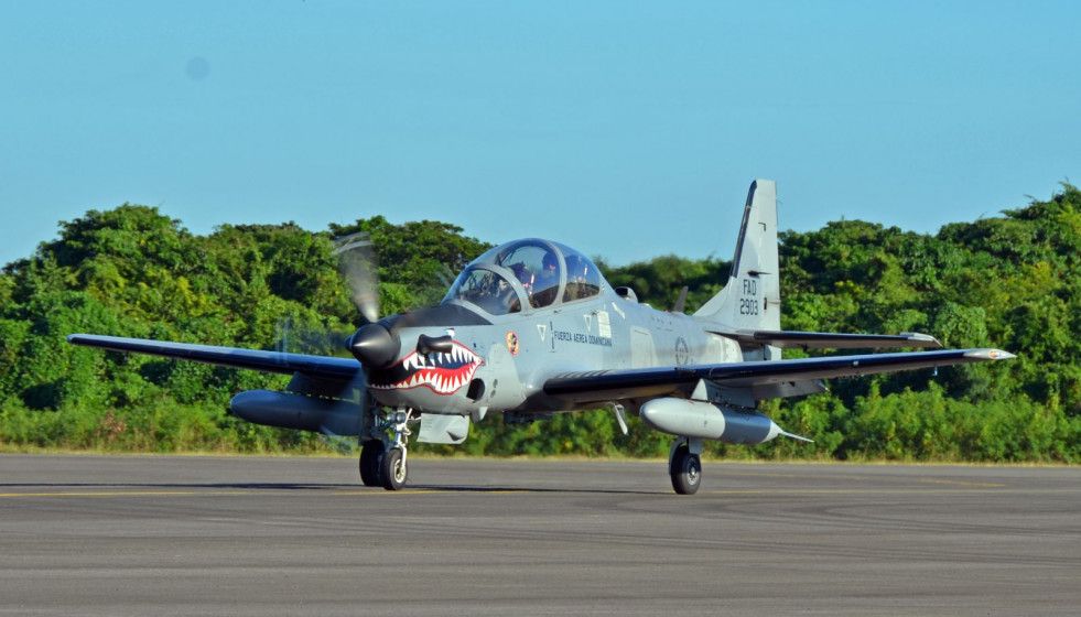 Super Tucano de la Fuerza Aérea Dominicana. Foto FAD