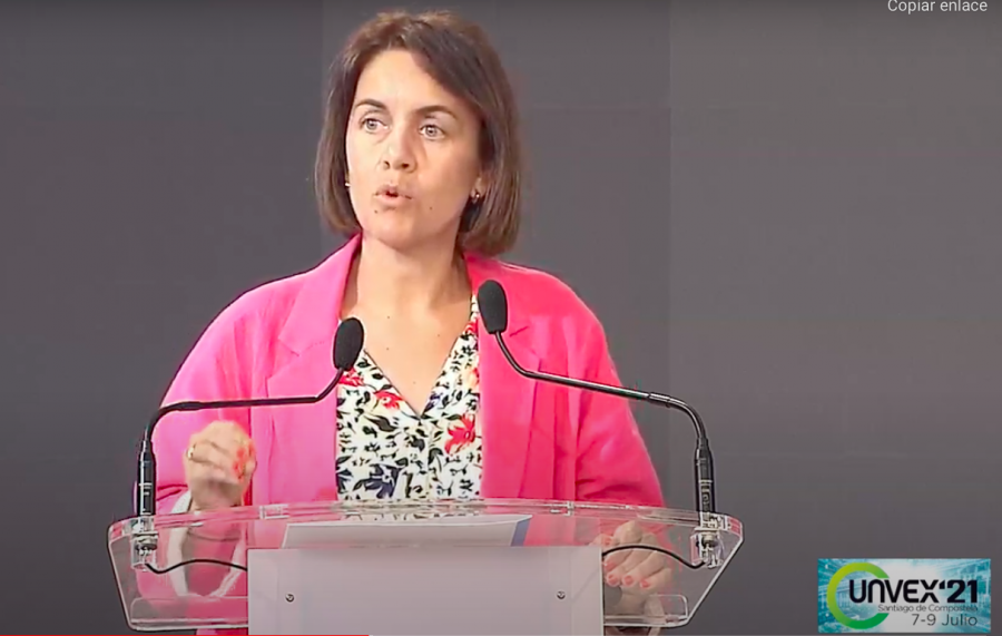 La directora de la Agencia Gallega de Innovación GAIN, Patricia Argerey, en la inauguración.