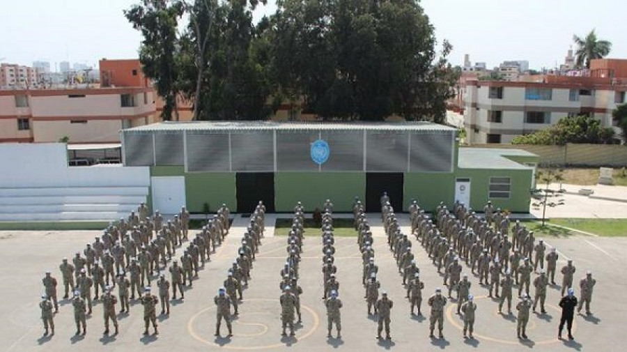 Miembros del futuro VI Contingente de la Compañía de Ingeniería Perú. Foto Ministerio de Defensa del Perú