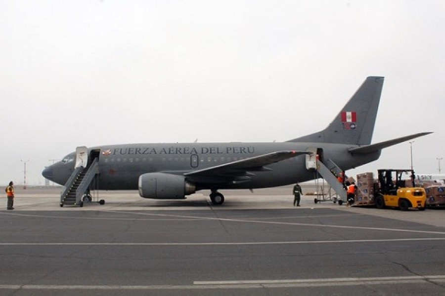 Avión presidencial de la Fuerza Aérea del Perú. Foto FAP