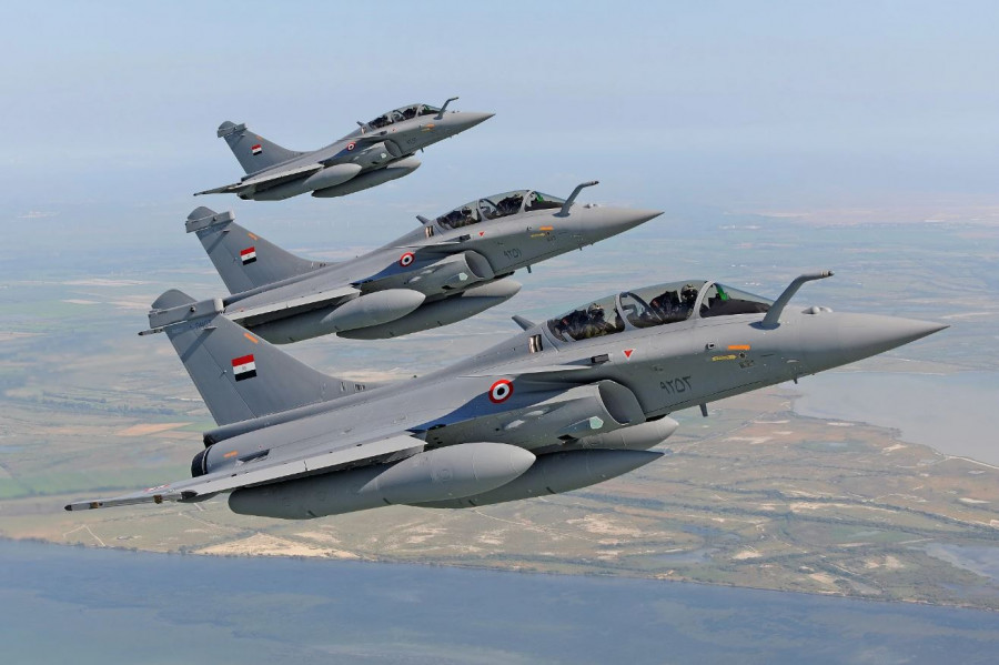 Aviones de combate Rafale egipcios. Foto Dassault Aviation