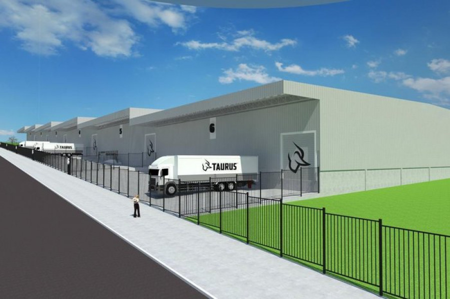 Vista computadorizada de como será o novo pavilhão da fábrica Taurus em São Leopoldo