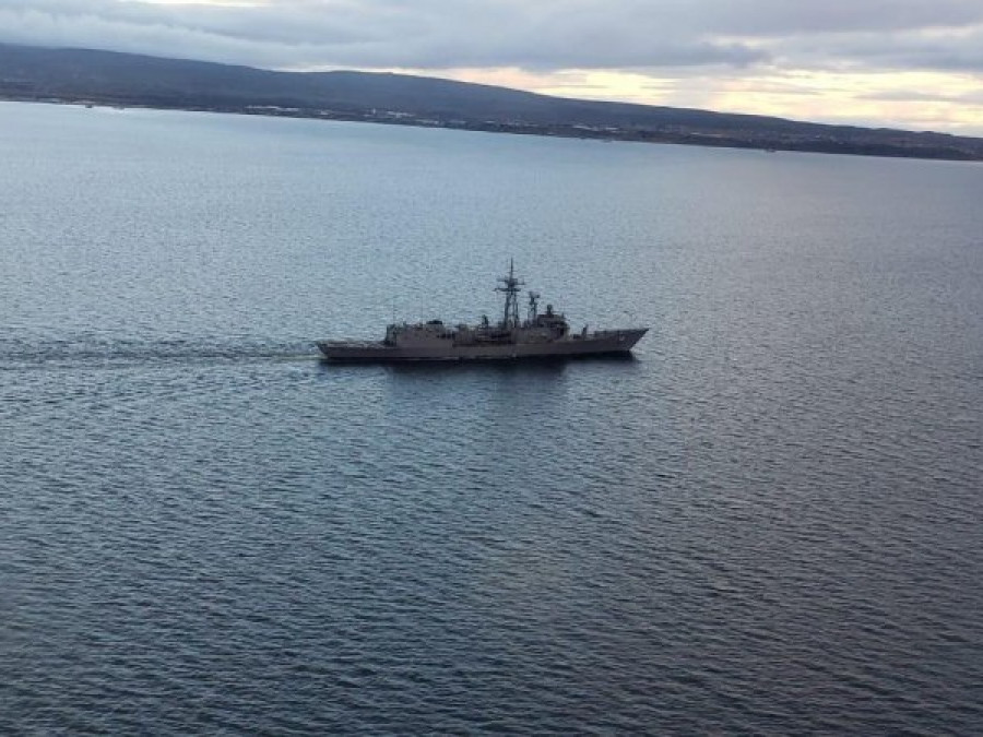 El buque entrenará en las aguas jurisdiccionales de la Tercera Zona Naval. Foto. Armada de Chile
