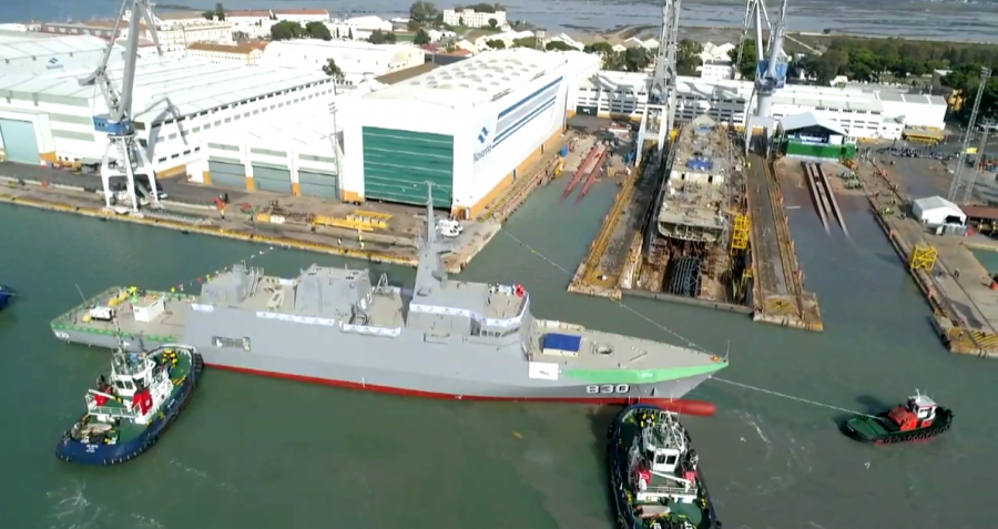 Botadura de la segunda corbeta saudí. Foto Navantia