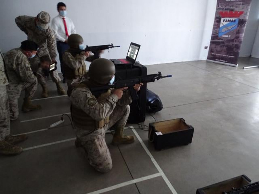 Famae dotará con 25 polígonos de tiro virtual a las unidades de Infantería de la institución. Foto Ejército de Chile