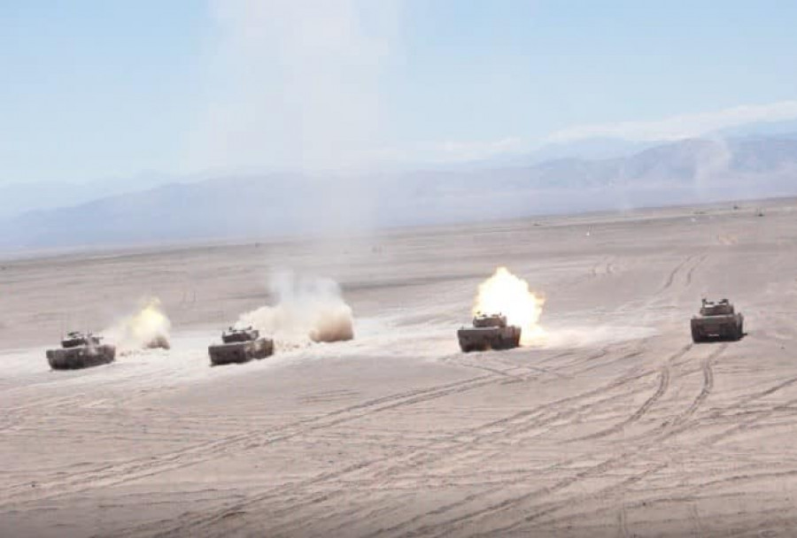 La actividad se ejecutó en la pampa de la Región de Tarapacá. Foto Ejército de Chile