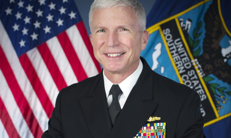 El comandante del Southcom, almirante Craig S. Faller. Foto Embajada de Estados Unidos en Uruguay
