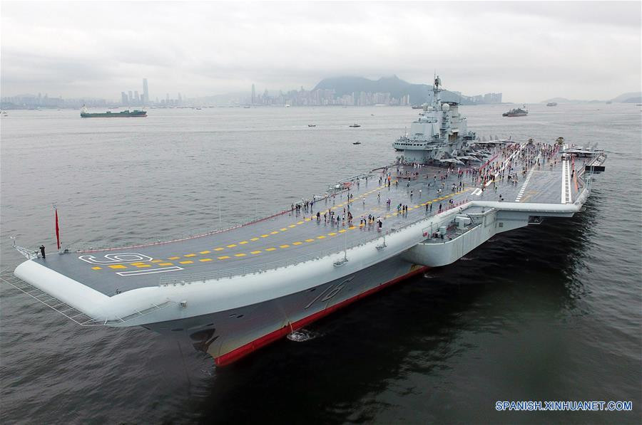 Portaaviones chino Liaoning. Foto Xinhua