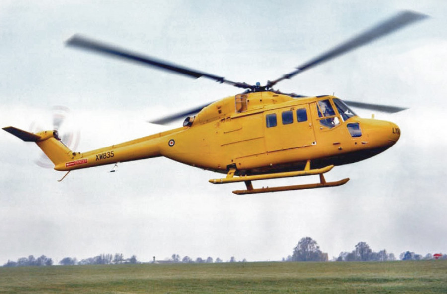 Primer vuelo de un helicóptero Lynx, en 1971. Foto Leonardo