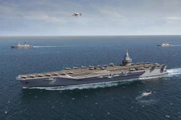 Aspecto del futuro portaaviones nuclear francés del programa PANG. Foto Naval Group