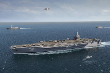 Aspecto del futuro portaaviones nuclear francés del programa PANG. Foto Naval Group