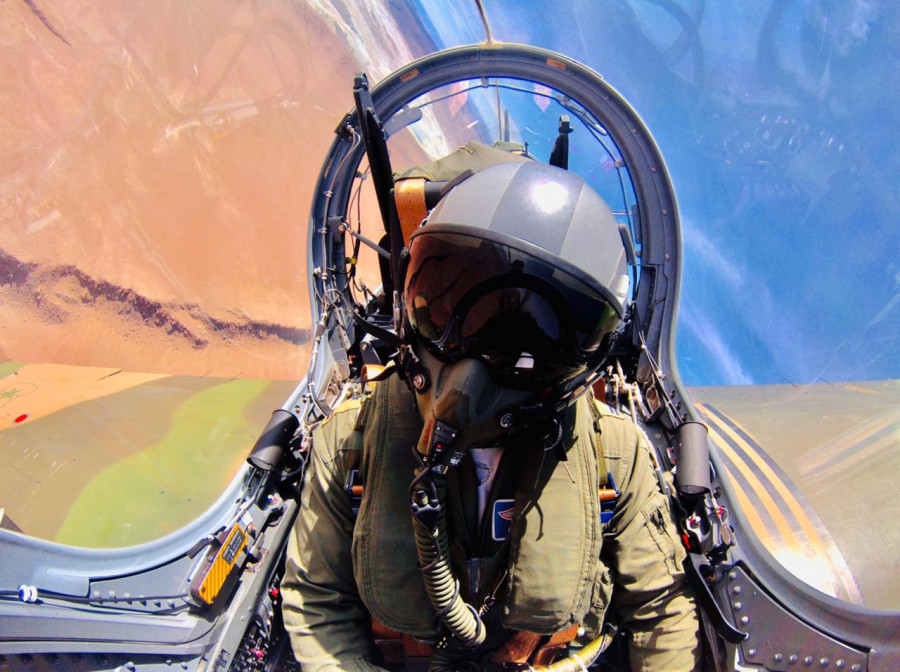 Piloto de un Embraer A-29B Super Tucano del Grupo de Aviación N° 1 de la FACh. Foto: FACh