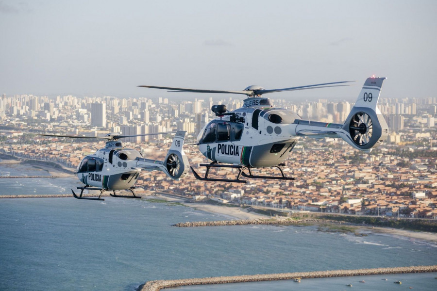 Os nove helicópteros da unidade foram fornecidos pela Airbus HelicoptersHelibras