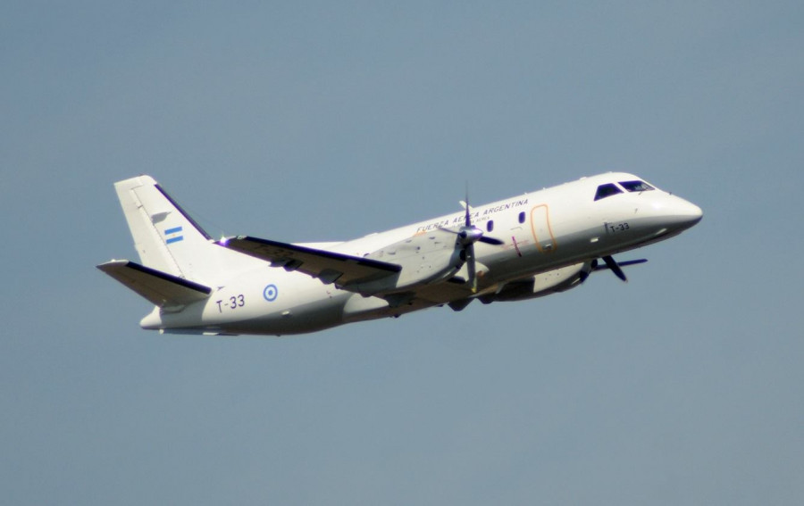 Aeronave Saab 340 T-33. Foto: FAA