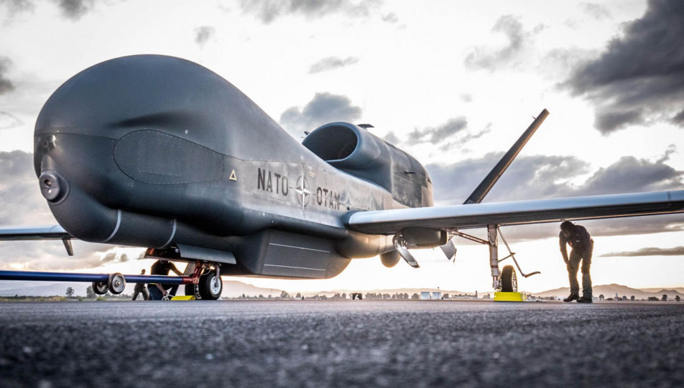 RPAS Global Hawk del programa AGS de la OTAN. Foto: OTAN