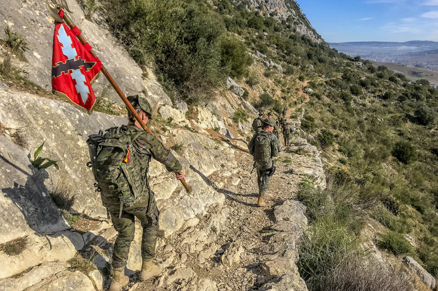 Marcha por la Serranía de Ronda del primer escuadrón del Grupo de Caballería Ligero Acorazado Reyes Católicos. Foto: Ejército de Tierra