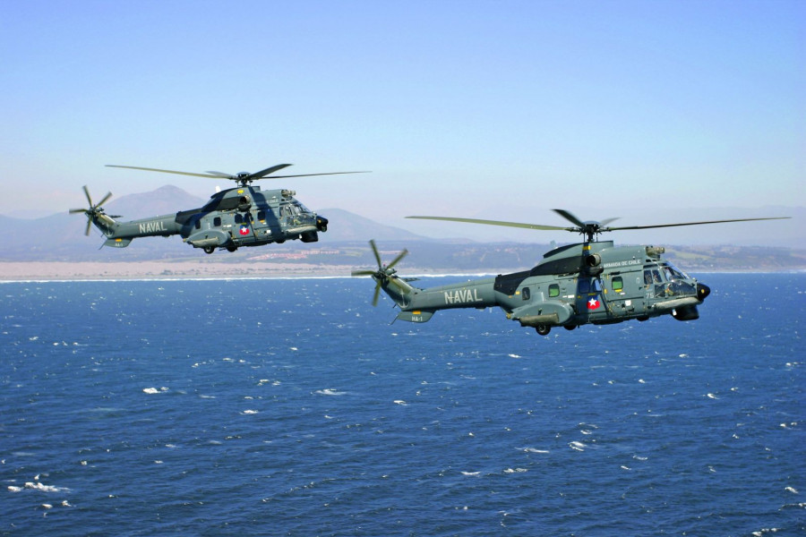 Helicópteros Cougar del Escuadrón HA-1. Foto: Armada de Chile