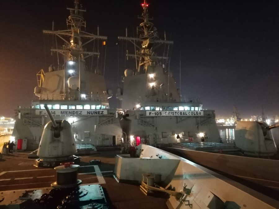 Las dos fragatas españolas en el puerto de Constanza Rumanía. Foto:  Armada española