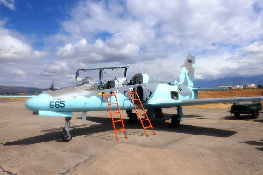Avión K-8W de la Fuerza Aérea Boliviana. Foto: ABI