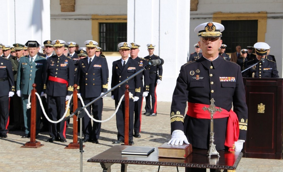 El general Roldán en su toma de posesión como comandante del Tercio de Armada en 2018. Foto: Armada