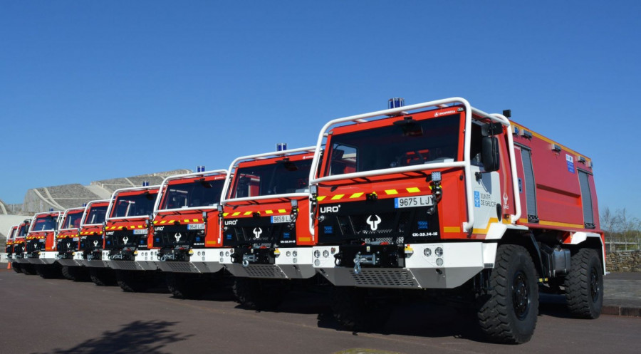 Nuevos camiones motobomba de la Xunta de Galicia. Foto: Urovesa